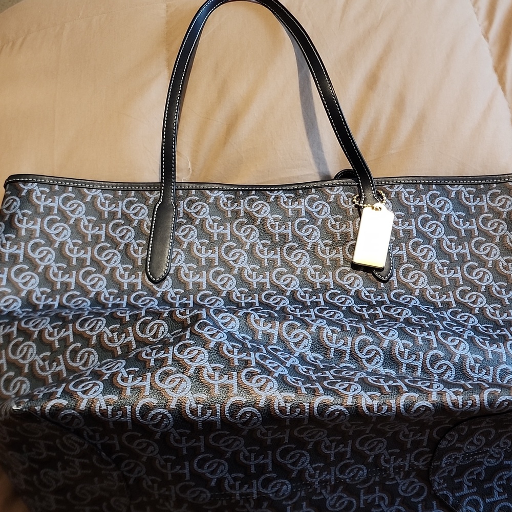 Stylish Black and Gray Tote Bag